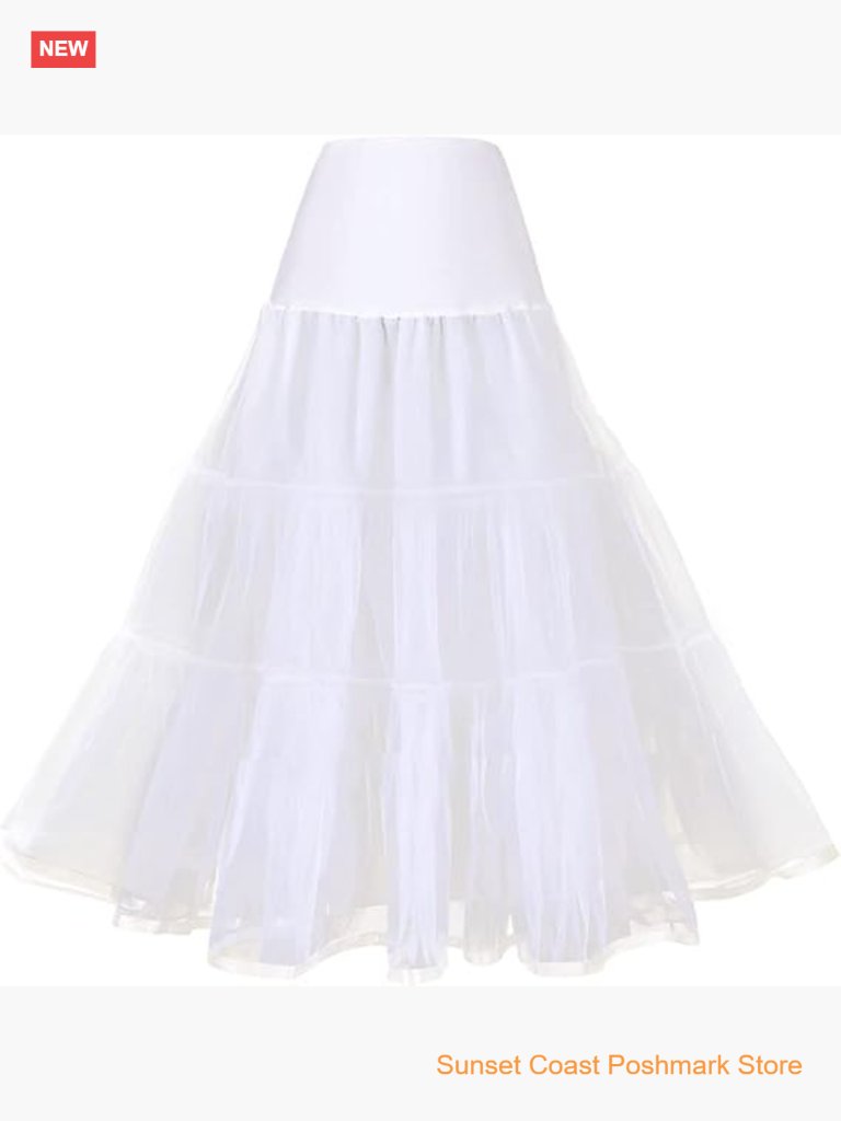 Elastic Waist Petticoat Puffy Tulle Underskirt Vintage Cosplay